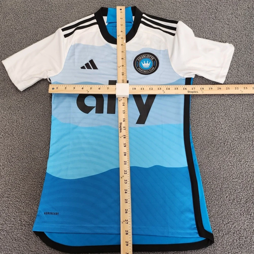 Mens Size XS Adidas Soccer Jersey MLS Charlotte FC 2023 Blue White HZ6174 185